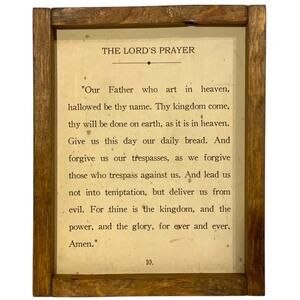 The Lord's Prayer Wood Sign 9 1/2"x11 3/4"x1"